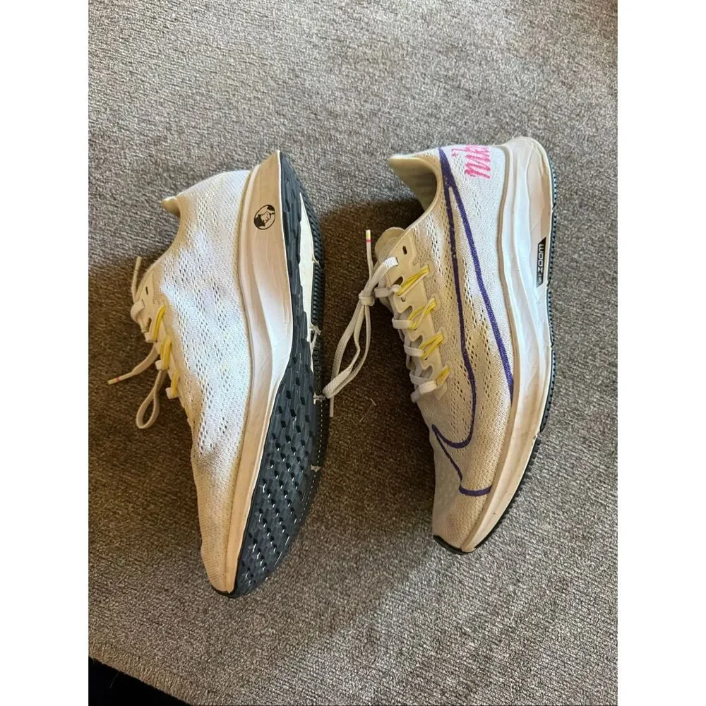Nike Women’s Running Sneakers White Purple Mesh Athletic Shoes Size 8.5